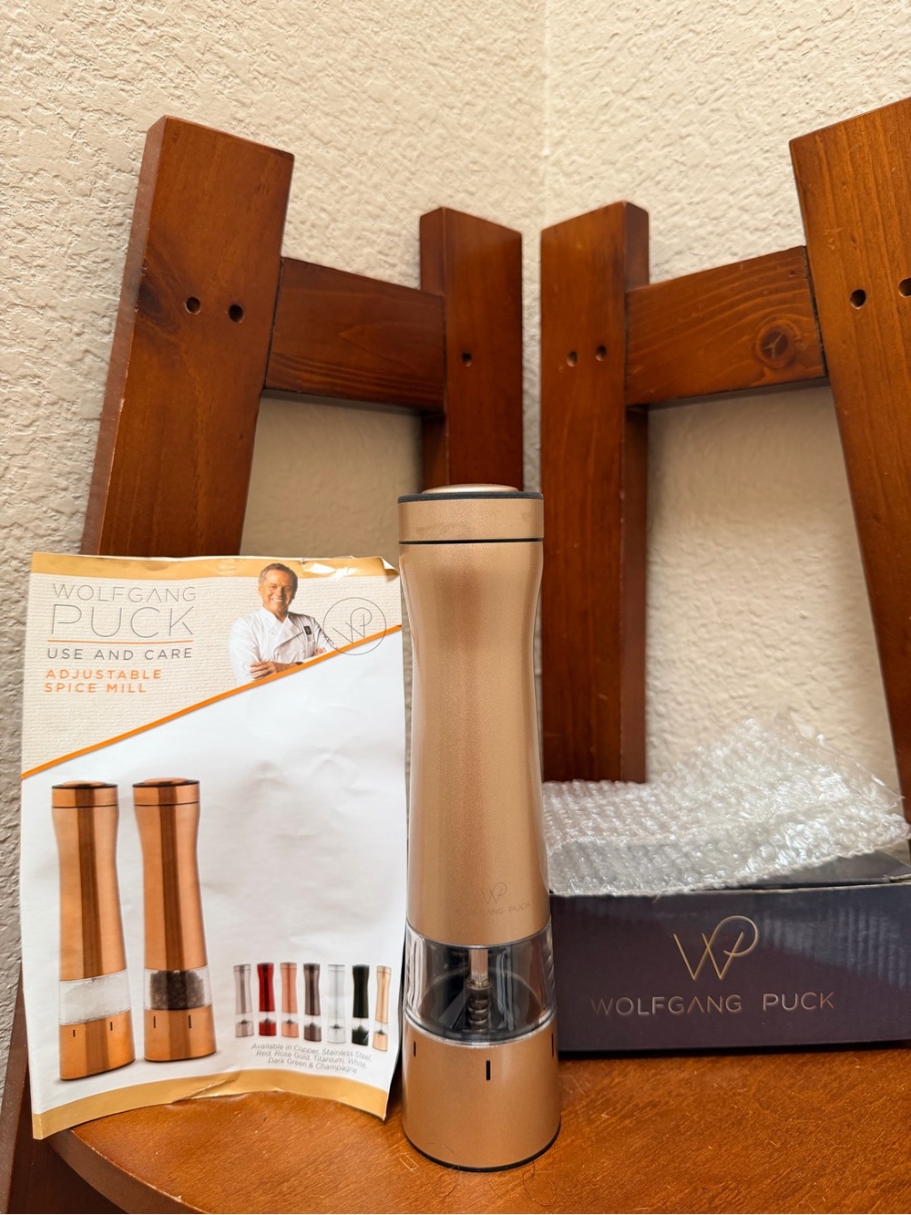 New.. Wolfgang Puck Adjustable Spice Mill…electric, battery-operated kitchen too